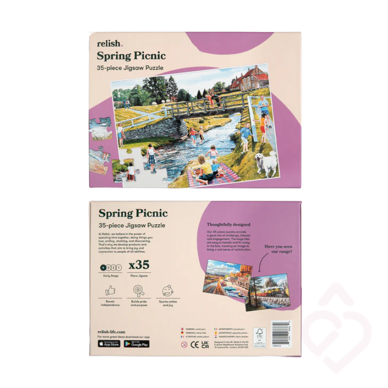 Puzzle “Piquenique de Primavera" 35 Peças – Cognitivo