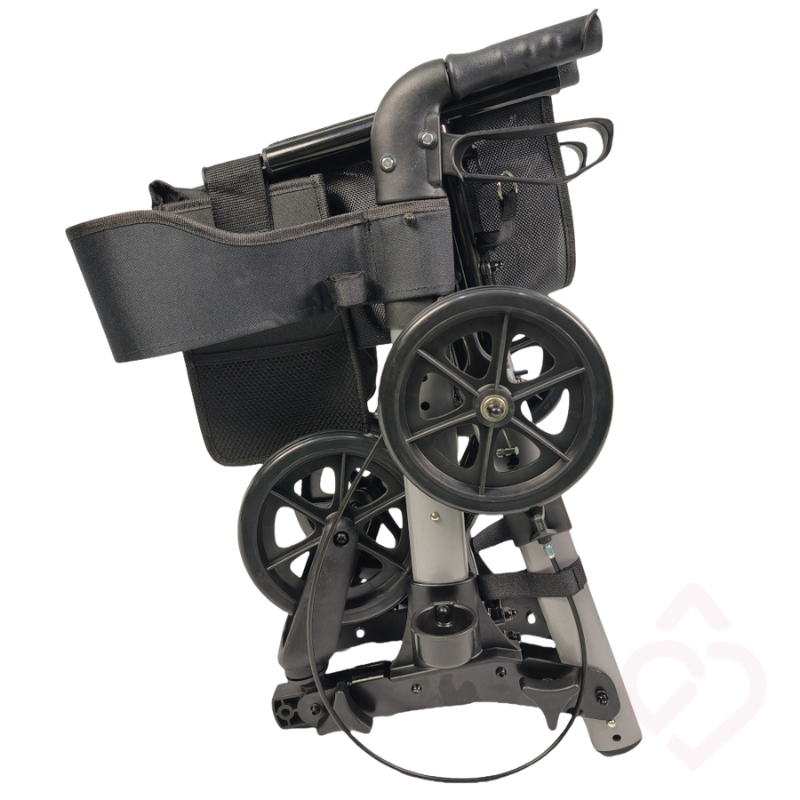 Andarilho Dobrável de 4 Rodas – Regulável em Altura e Seguro