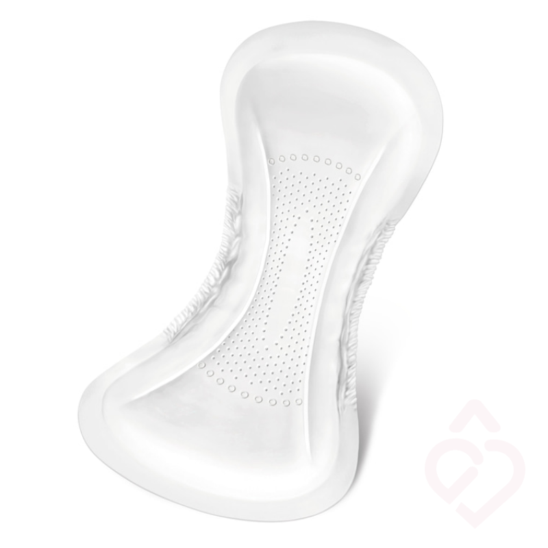 Penso feminino anatómico para maior conforto e absorção diária