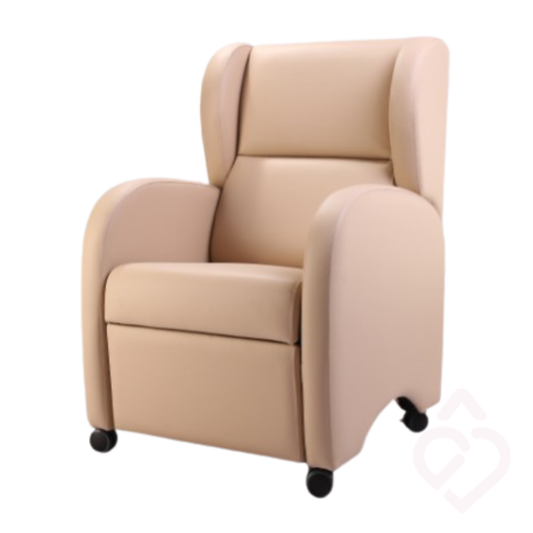 Cadeirão Reclinável Manual em Pele Sintética – Conforto