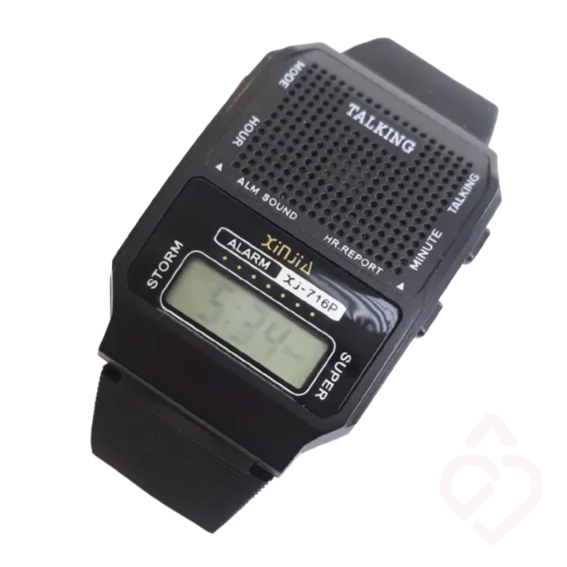 Relógio de Pulso Digital Falante – Para Baixa Visão