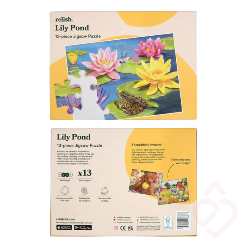 Puzzle “Lago de Nenúfar" 13 Peças – Estímulo Cognitivo