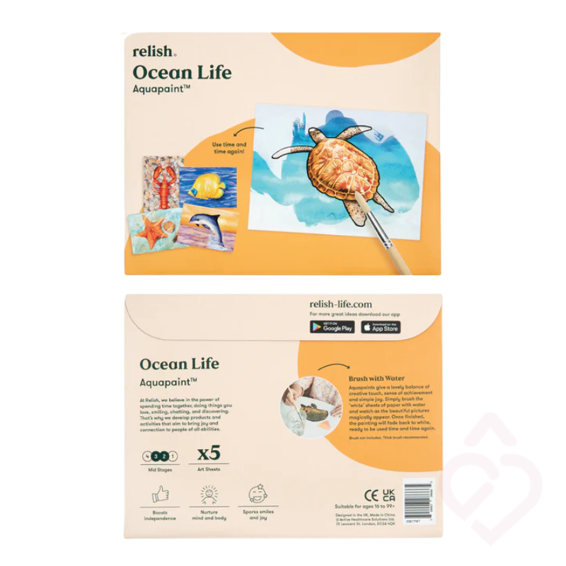 Jogo de Pintura com Água "Vida no Oceano" – Lazer e Cognitvo