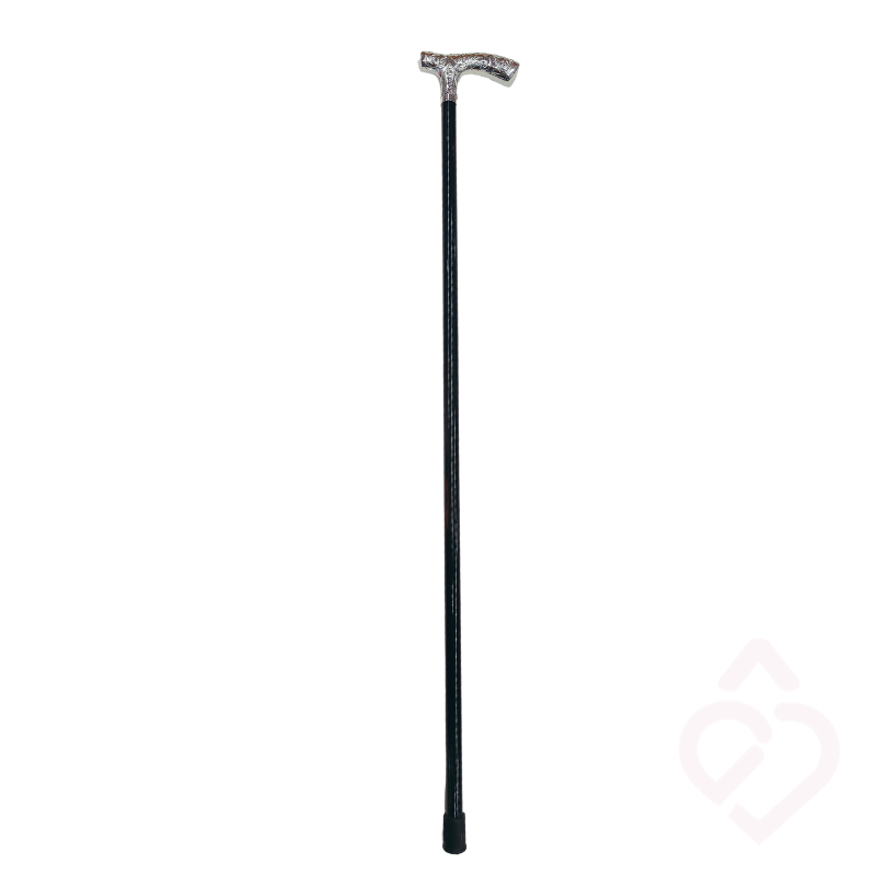 Bengala Faia Preta – Punho Trabalhado Elegante