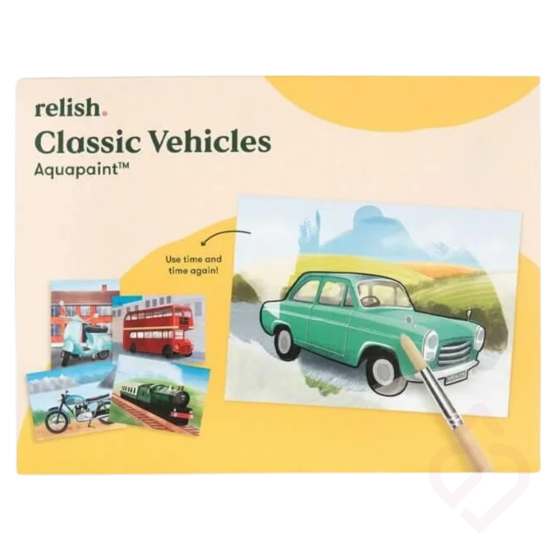 Jogo de Pintura com Água "Veículos Clássicos" – Lazer
