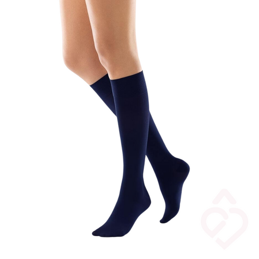 Meias Compressão até Joelho Mulher Classe 1 – Ponteira Aberta