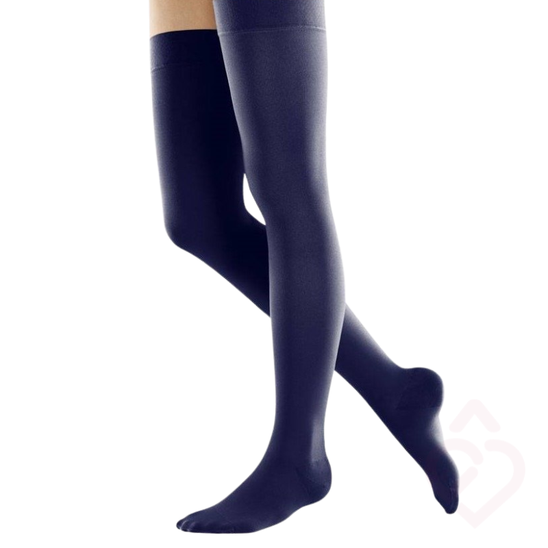 Meias Compressão até à Raiz da Coxa Mulher Classe 1 – Ponteira Fechada
