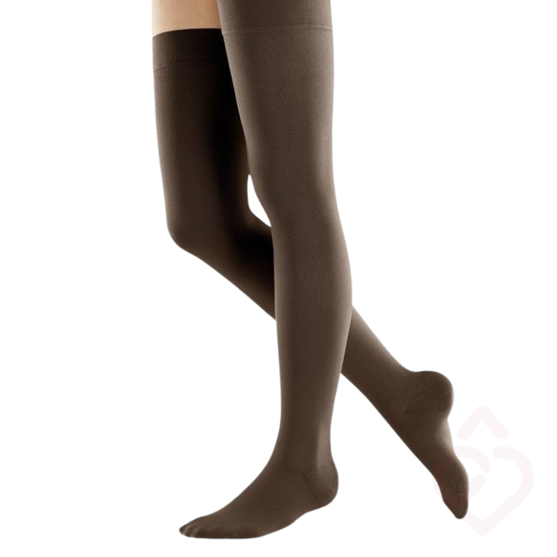 Meias Compressão até à Raiz da Coxa Mulher Classe 1 – Ponteira Fechada