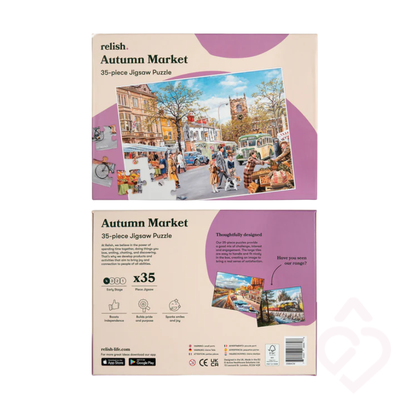 Puzzle “Mercado de Outono"  35 Peças – Estímulo Cognitivo