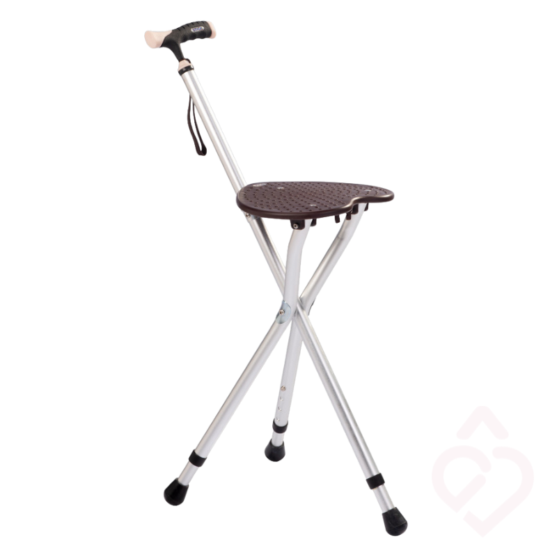 Bengala com Banco Tripé – Ideal para Descanso com Segurança