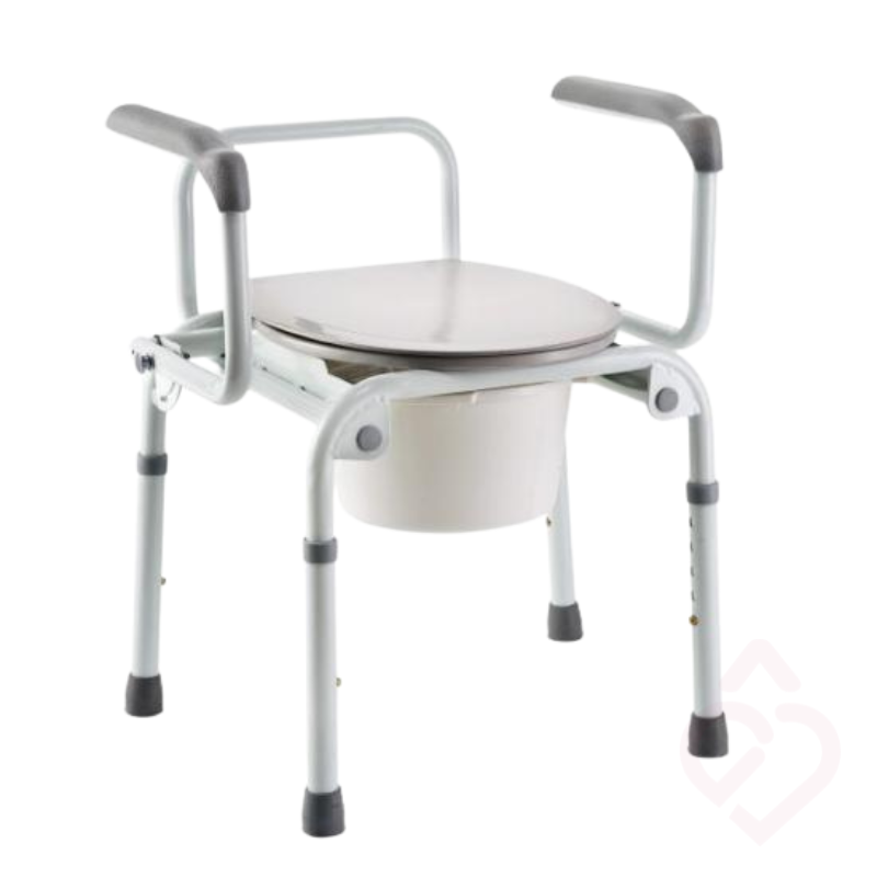 Cadeira Sanitária com Braços Rebatíveis - Prática e Segura
