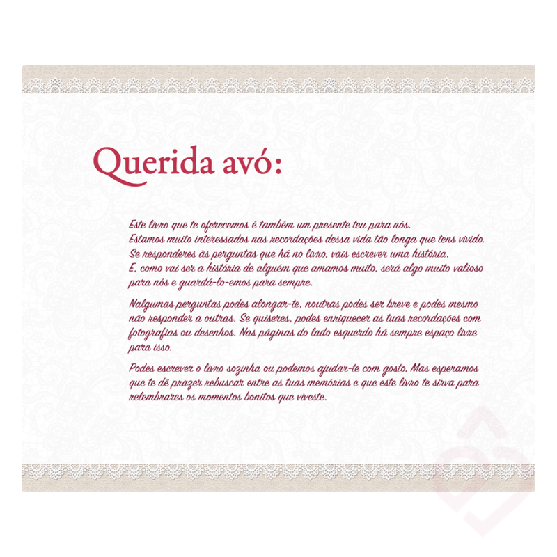 Avó, Fala-me de Ti – Livro de Memórias e Histórias de Vida