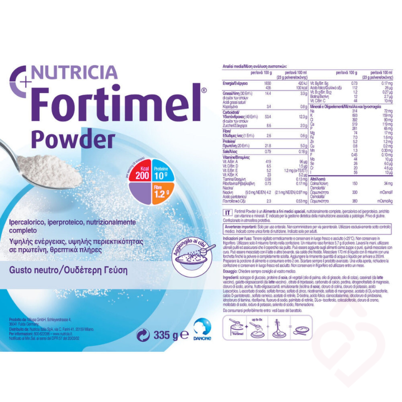 Fortimel Powder - Suplemento nutricional em pó, hiperproteico, com fibra, vitaminas e minerais