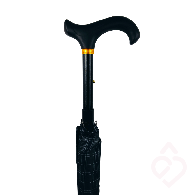 Bengala com Chapéu de Chuva – Funcionalidade com Estilo