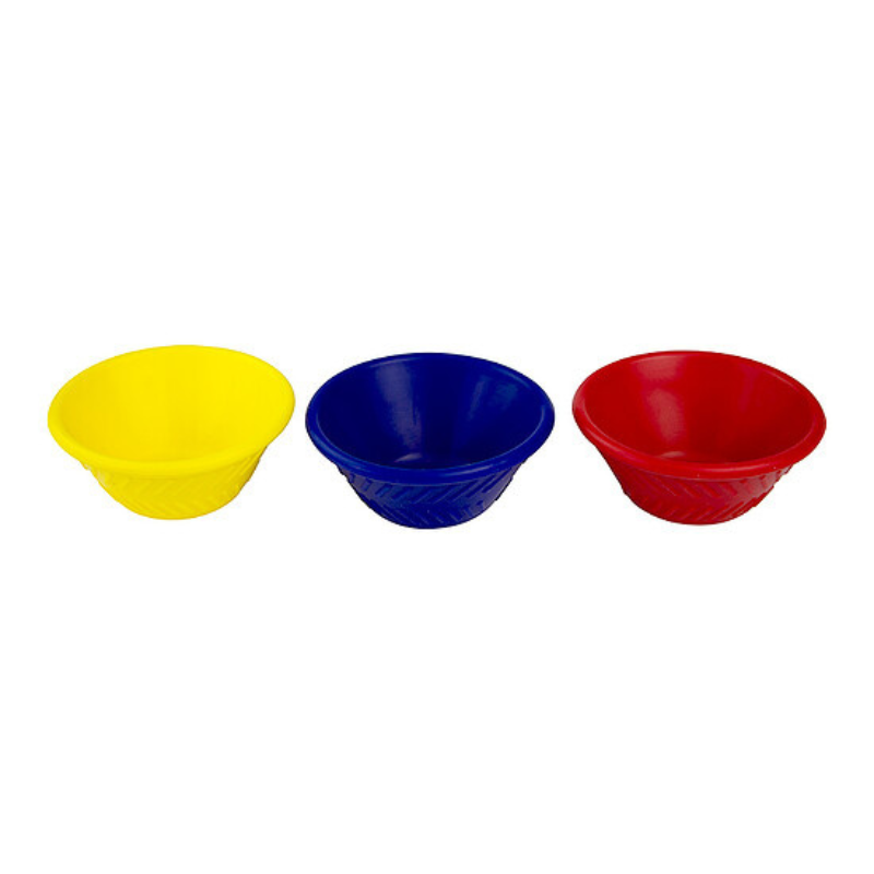 Conjunto de três abre-garrafas antiderrapantes nas cores vermelho, amarelo e azul, concebidos para facilitar a abertura de garrafas com menos esforço.