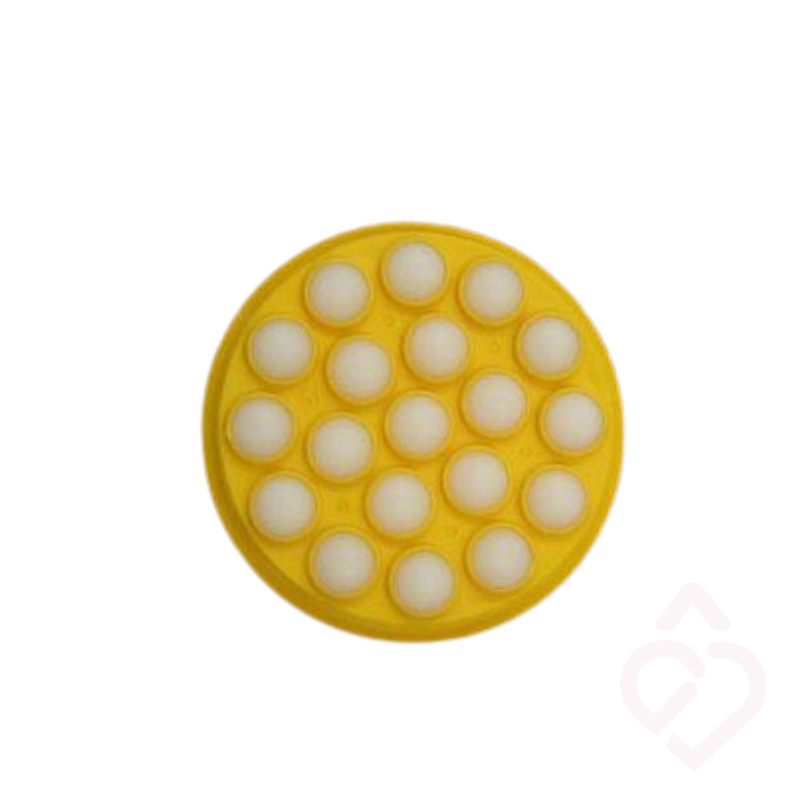 Cabeça do aplicador de creme com esferas, concebidas para distribuir e espalhar o produto sobre a pele.