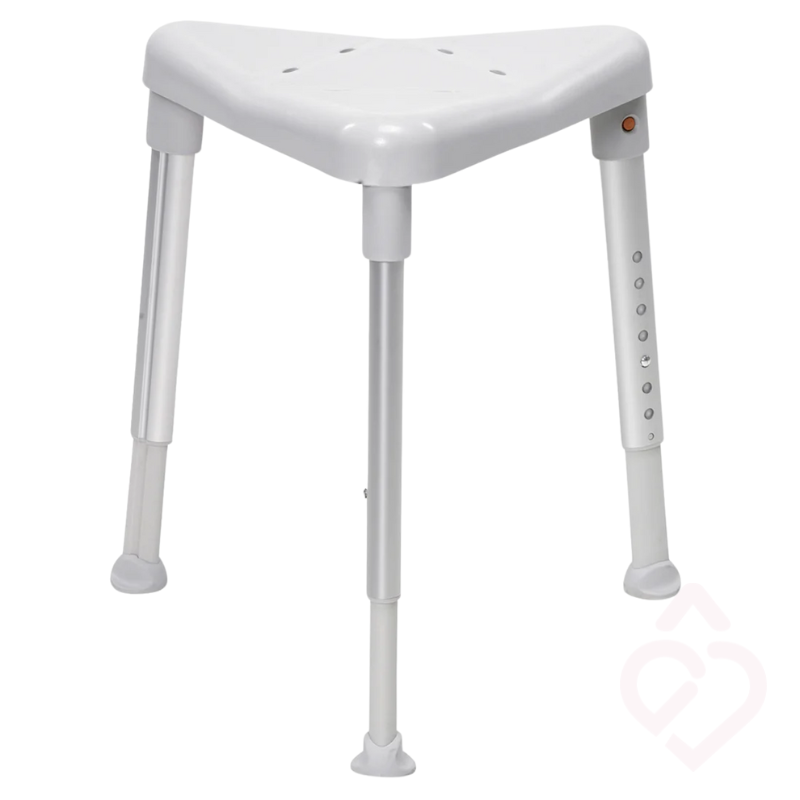 Banco de duche triangular EDGE ETAC, compacto e funcional, ideal para proporcionar maior conforto e segurança durante o banho, aproveitando ao máximo o espaço disponível.