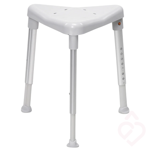 Banco de duche triangular EDGE ETAC, compacto e funcional, ideal para proporcionar maior conforto e segurança durante o banho, aproveitando ao máximo o espaço disponível.