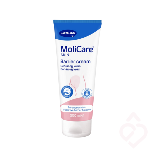 Creme barreira MoliCare Skin para proteção da pele, embalagem de 200 ml