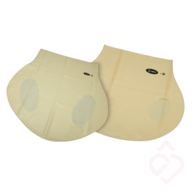 Cueca de látex natural Carci para hidroterapia, indicada para pessoas com incontinência urinária. Adapta-se ao corpo e ajuda a evitar fugas durante atividades na água, proporcionando maior proteção, conforto e segurança.