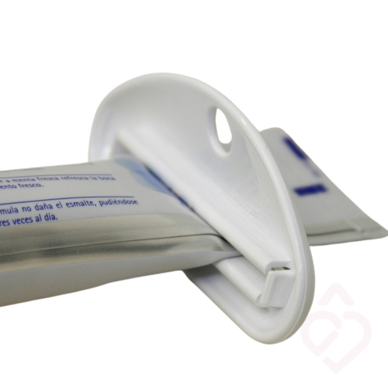 Espremedor de tubos prático e fácil de usar, ideal para aproveitar o conteúdo até ao fim, reduzindo o desperdício e o esforço ao apertar a embalagem.