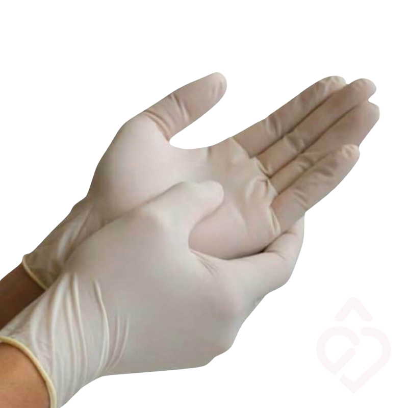 Luvas de latex descartáveis