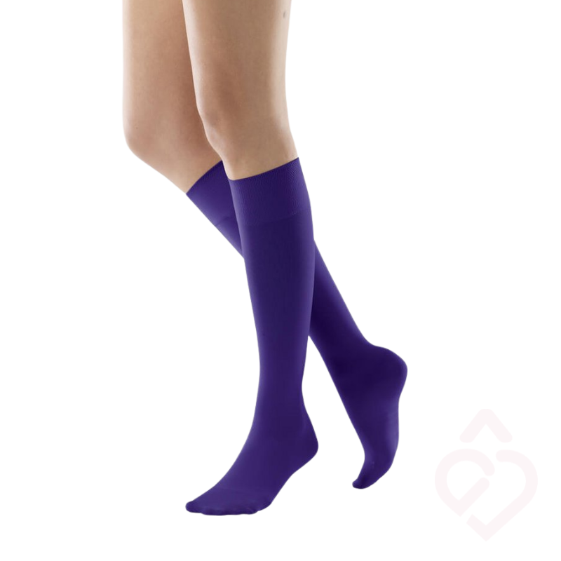 Meias de compressão até ao joelho para mulher classe 1 cor French Lavender
