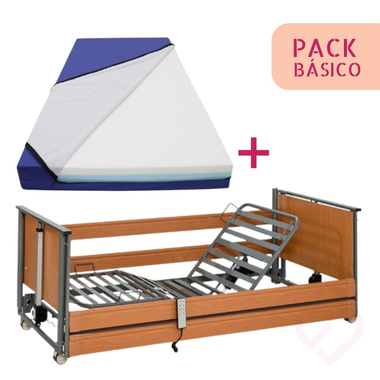 Pack de cama articulada com colchão antiescaras, uma solução completa que combina conforto, apoio e facilidade de posicionamento para proporcionar maior bem-estar e segurança no descanso diário.