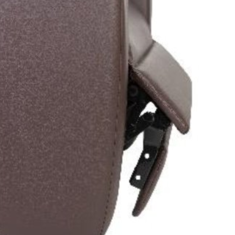 Mecanismo manual da Poltrona Relax em sintético, com manípulo lateral que permite acionar a reclinação e elevar o apoio de pernas, facilitando a escolha de uma posição mais confortável para descansar.