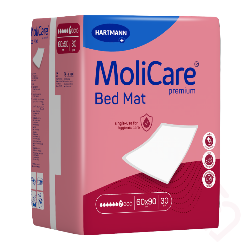 Embalagem de resguardos descartáveis MoliCare Bed Mat Premium 60 x 90 cm