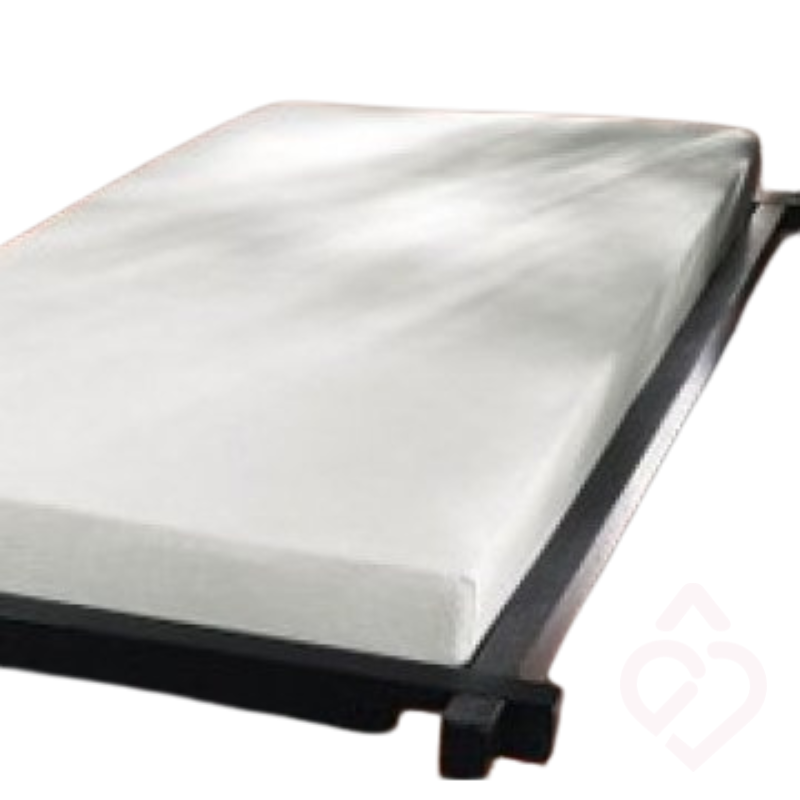 Resguardo impermeável branco para colchão 140 x 200 cm colocado numa cama