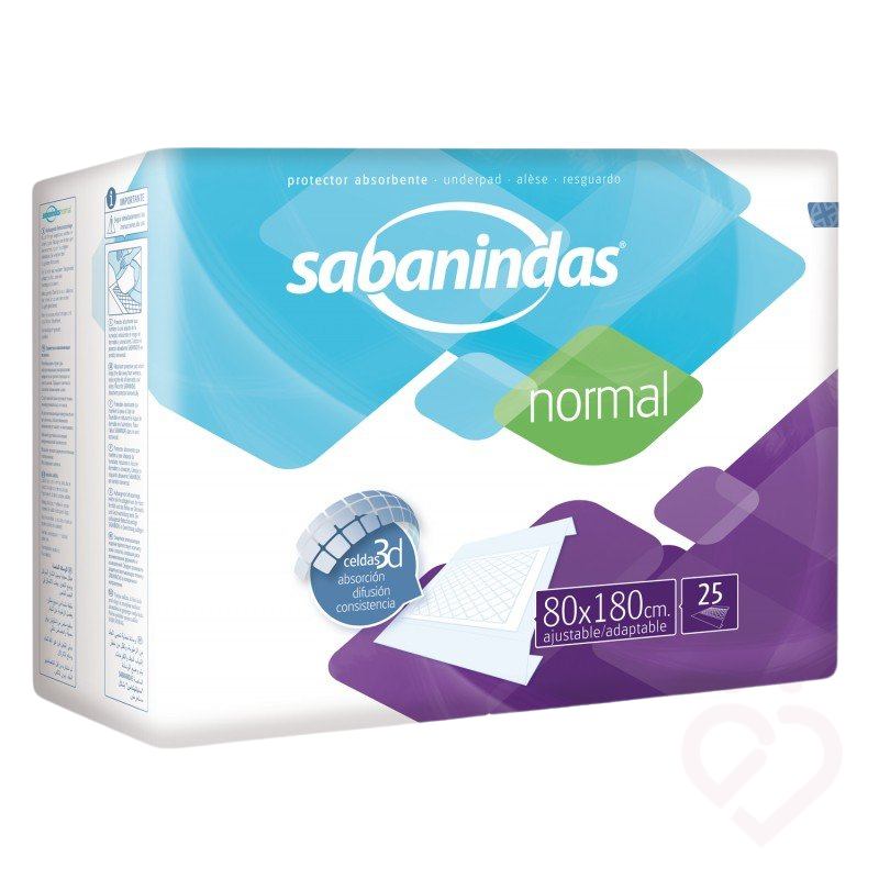 Resguardo para incontinência sabanindas normal 80x180cm com abas 