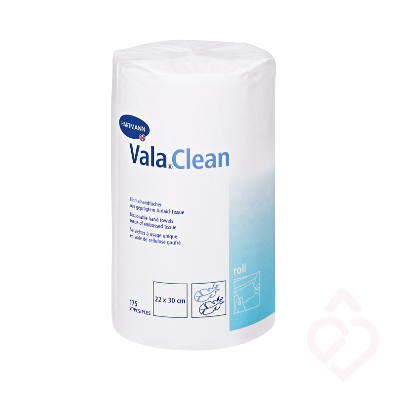 Embalagem do rolo de toalhas descartáveis Vala Clean da Hartmann