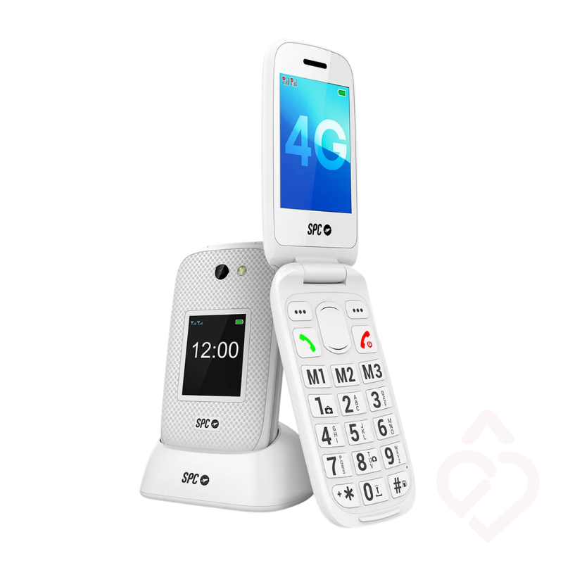 Telemóvel sénior SPC Harmony 2 com base de carregamento nas cores  branco