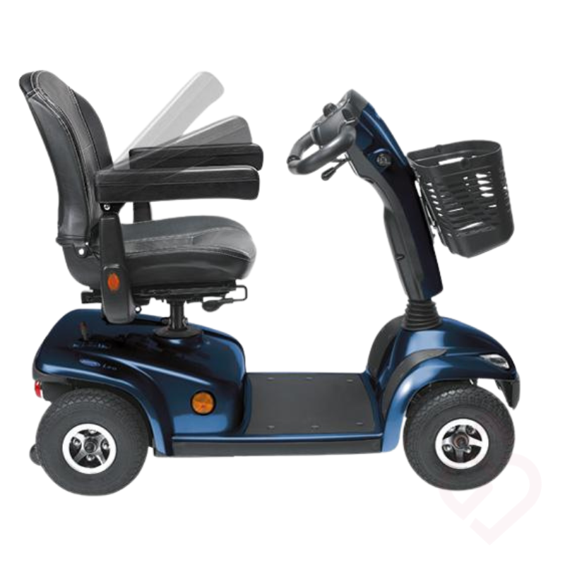 Braços rebativeis da Scooter elétrico Invacare Leo azul