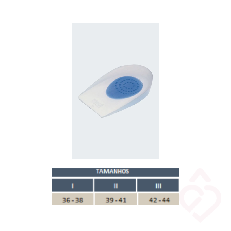 tabela de medidas da talonete de silicone