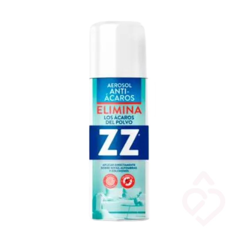ZZ Spray antiácaros para eliminar ácaros do pó em sofás, colchões e alcatifas.