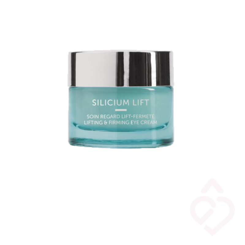 Frasco do creme tensor e refirmante para o contorno dos olhos Thalgo Silicium Lift para ajudar a reduzir rugas e reafirmar a pele