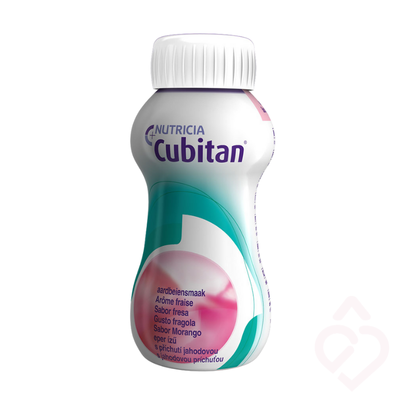 Cubitan sabor morango, suplemento nutricional oral hiperproteico e hipercalórico para suporte nutricional