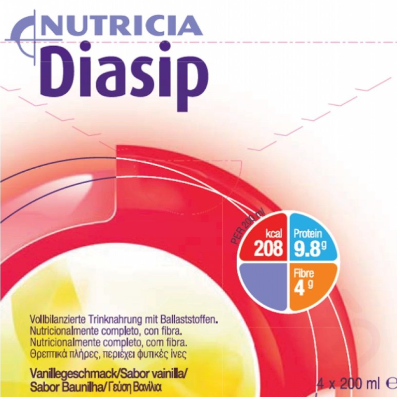 Diasip baunilha embalagem e informação do produto