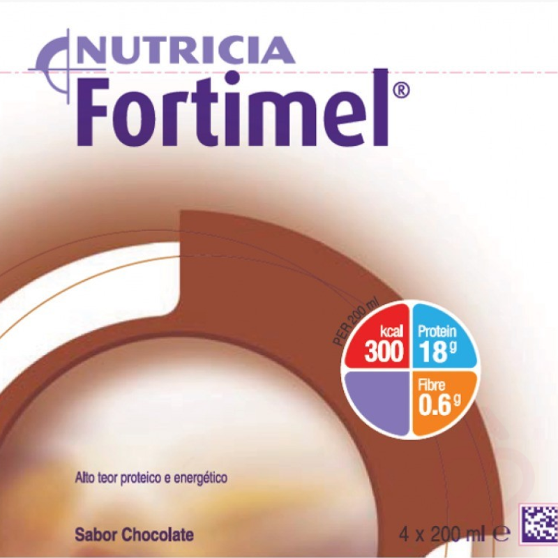 Fortimel chocolate embalagem e informação do produto