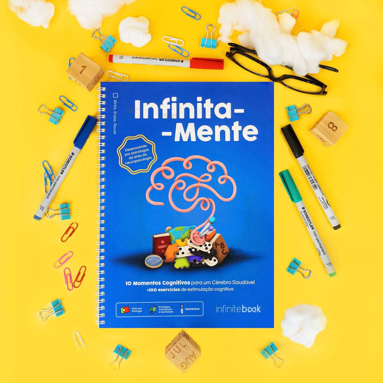 Infinitebook infinitaMente com exercícios para estimulação cognitiva