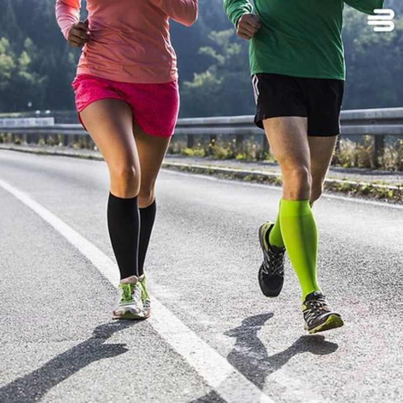 Meias de compressão desportivas para maior estabilidade durante o exercício
