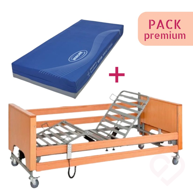 Pack premium com cama elétrica articulada e colchão anti escaras para maior conforto e apoio no descanso