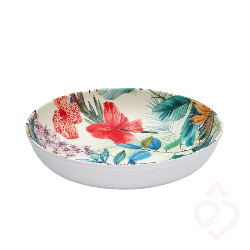 Prato de sopa Touch-MeL com padrão floral