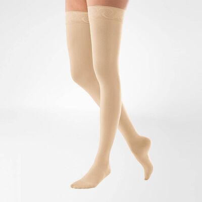 Women's Compression Thigh High Stockings Class 1 – Open Toe