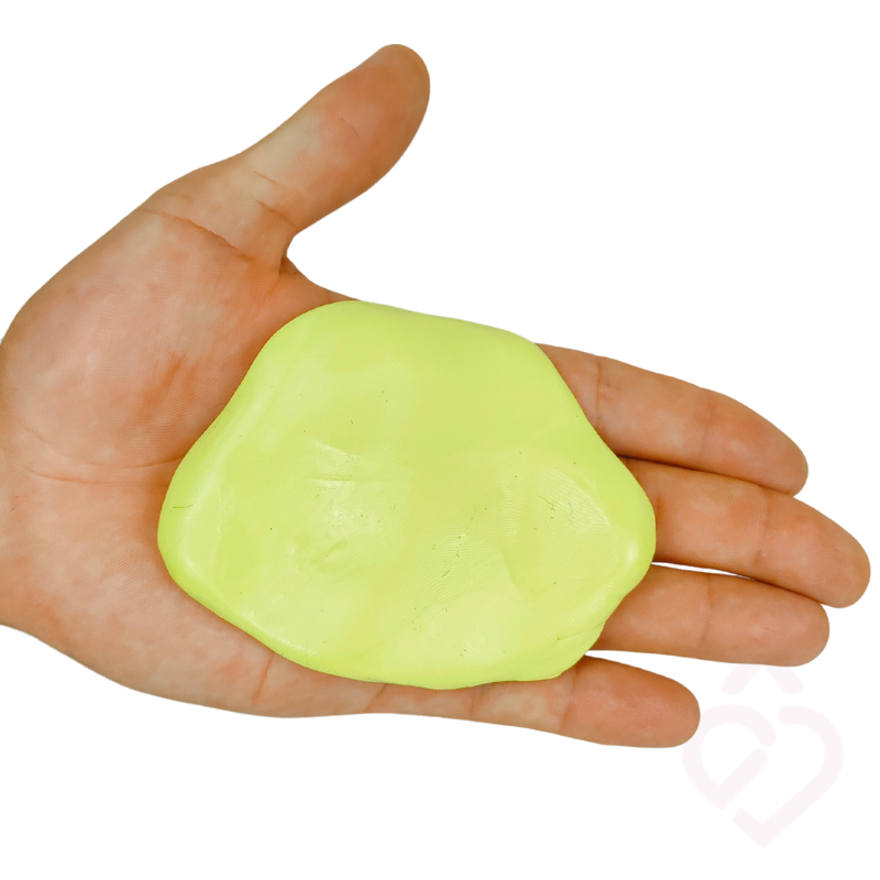 Silicone terapêutico para exercícios de reabilitação e fortalecimento das mãos, disponível em diferentes níveis de resistência, cada um com uma força específica.