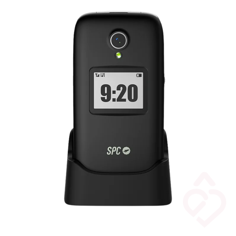 Telemóvel sénior SPC Polaris fechado na base de carregamento